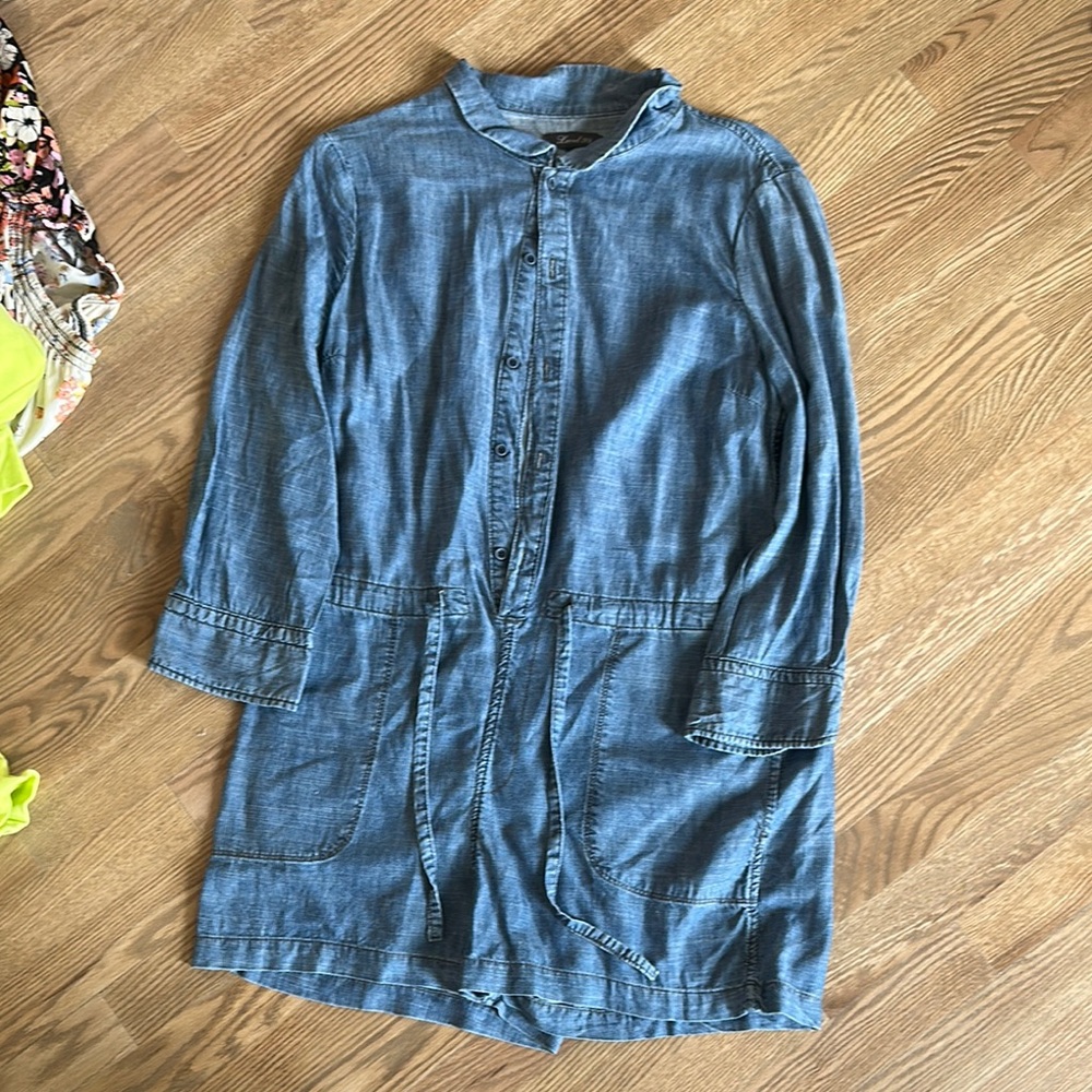 Denim Button-Up romper